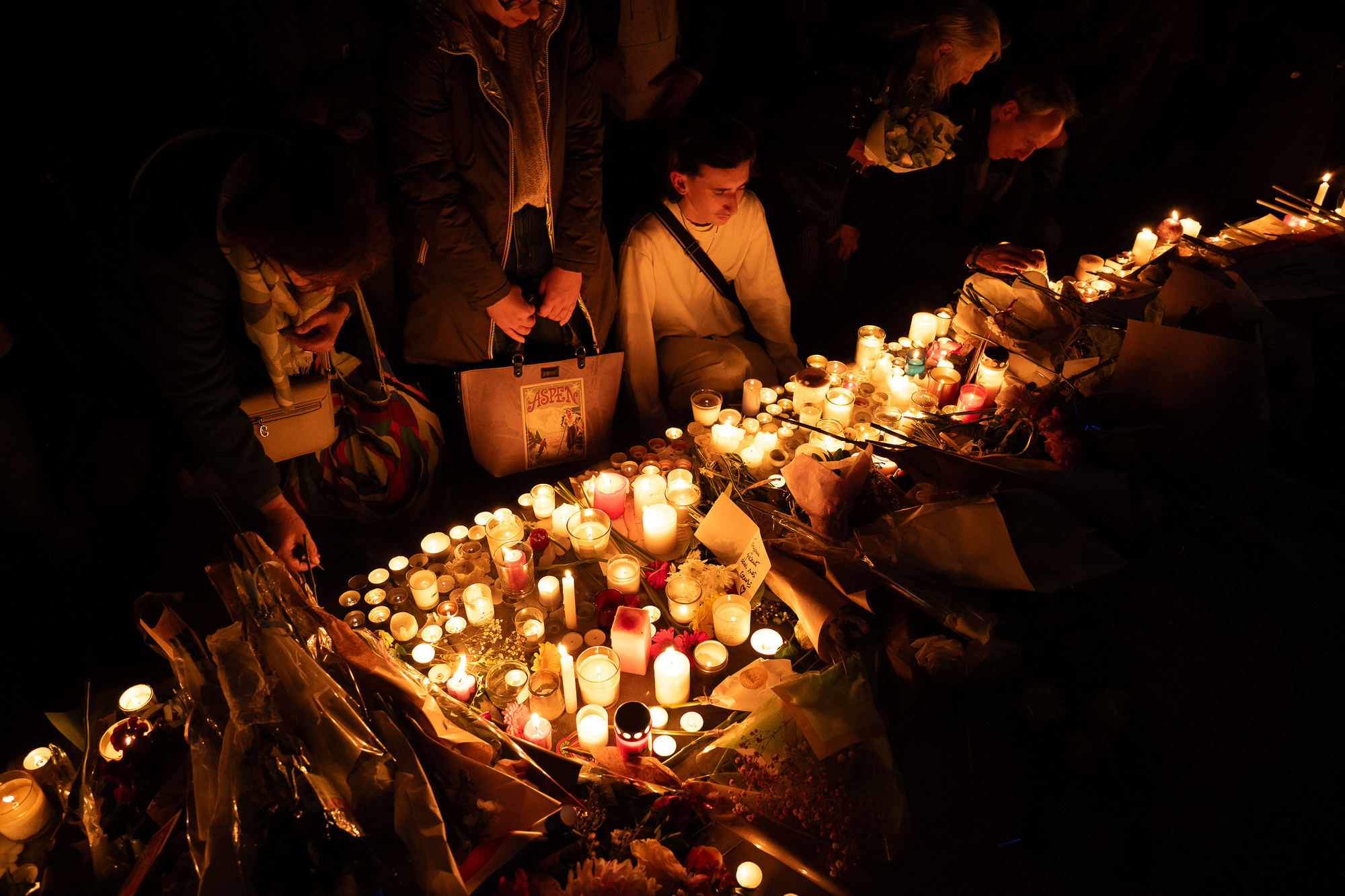 Commemoration marking the 10th anniversary of the November 2015 Paris attacks, Place de la Republique, Paris, November 2025.